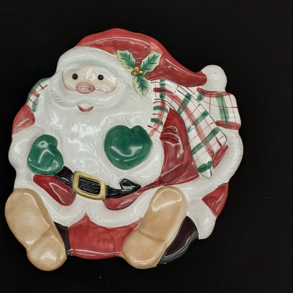Fitz and Floyd Decorative Santa Claus Plate